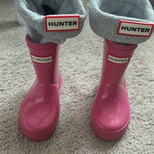 Pink UK 5 Hunter boots and inserts